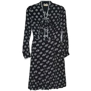 Modcloth black pleated flowers dress